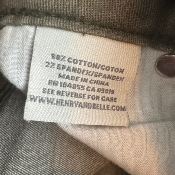Henry & Belle Signature Bootcut Olive Green Jeans Preppy ‎ Women Size 27 Tall - Picture 7 of 8